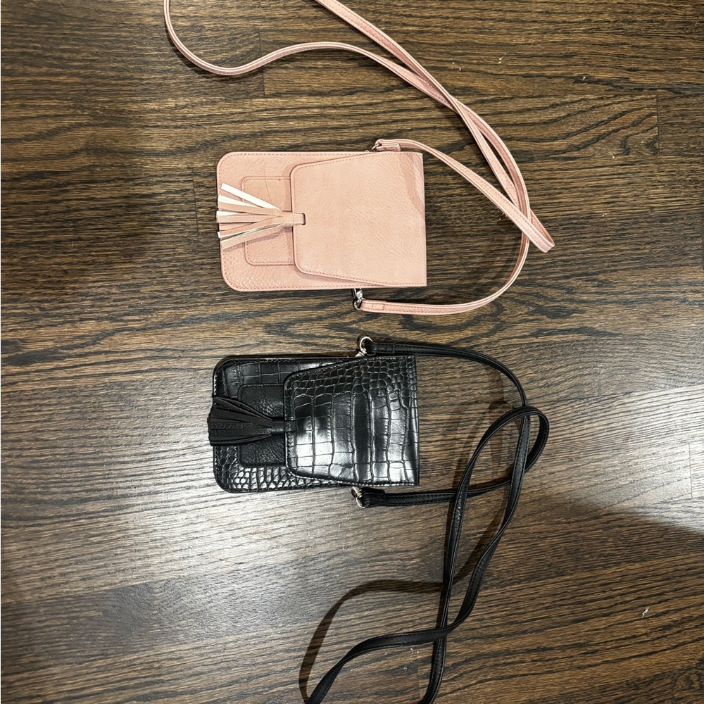 Elegant Pink and Black Crossbody Bags